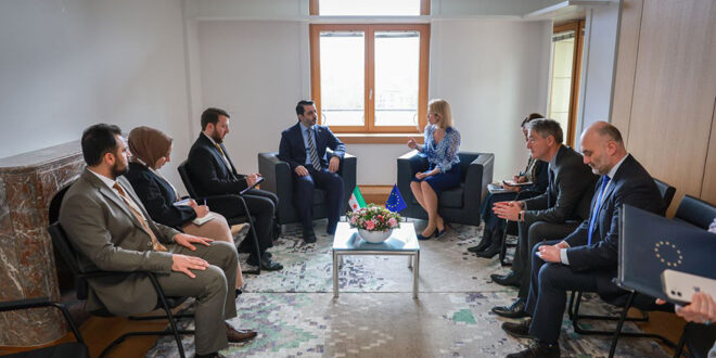 Minister al-Shaibani holds a number of bilateral meetings in Brussels