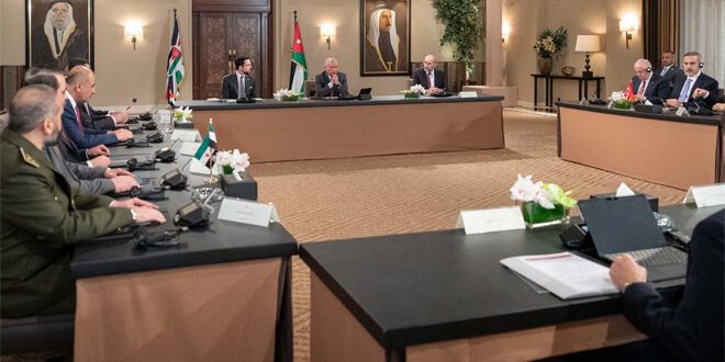 Jordanian King meets participants in Syria’s neighboring countries meeting