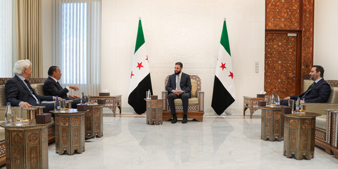 President Ahmad al-Sharaa receives Dr. Kamel Ghribi
