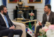 President al-Sharaa and Minister al-Shibani meet with Farid Al-Madhan, known as “Caesar”