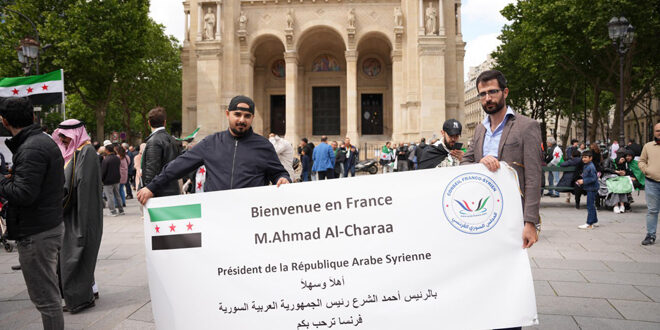 Syrian community in France welcomes visit of President al-Sharaa, calls for removing sanctions on Syria