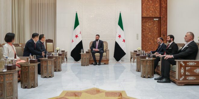 President al-Sharaa receives a delegation of businessmen from the People’s Republic of China
