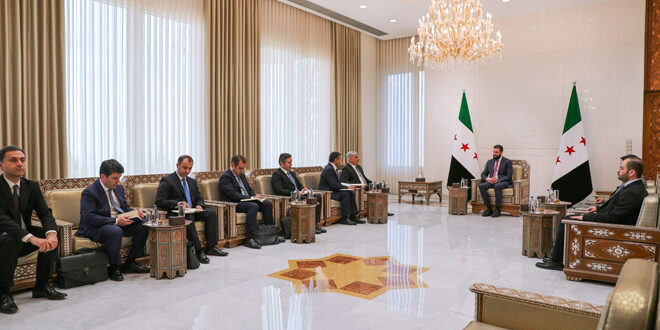 President al-Sharaa receives a delegation from the state of Azerbaijan