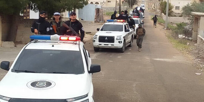 Public Security Forces deploy in al-Soura al-Kubra Town, Sweida Countryside