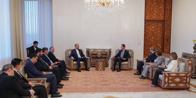 Presidente Al-Assad elogia el apoyo de Irán a Siria