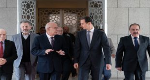 Presidente Al-Assad recibe a miembros de la Secretaría General de la Conferencia de Partidos Árabes