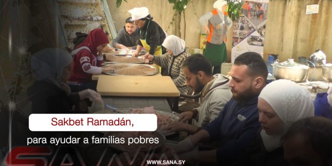 Sakbet Ramadán iniciativa para preparar comida a familias pobre en Siria