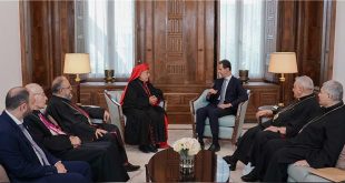 Presidente Al-Assad recibe a una delegación de obispos católicos armenios