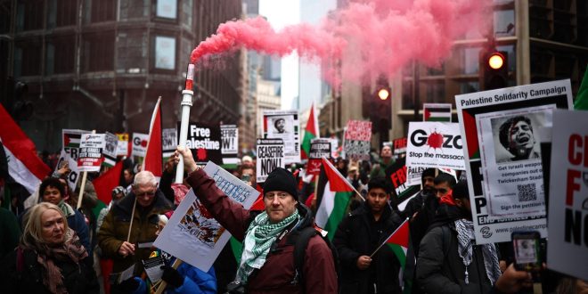 Millones salen a protestar en 120 ciudades del mundo para exigir el fin de la agresión israelí a Gaza