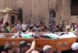 Funeral de los civiles que murieron en los ataques aéreos israelíes en Deraa y sus alrededores