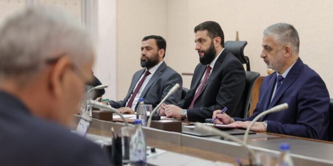 Presidente Al-Shara debaten planes del Ministerio de Economía e Industria