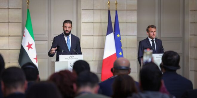 Rueda de prensa en París entre los presidentes de Siria y Francia