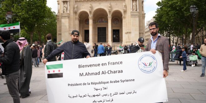 La communauté syrienne à Paris salue la visite du président al-Charaa
